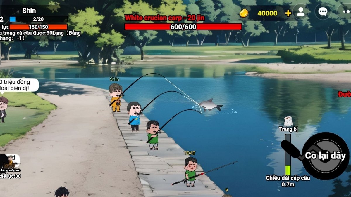 Hình nền Câu Cá Vạn Cân với pha kéo cá kịch tính mẫu 3