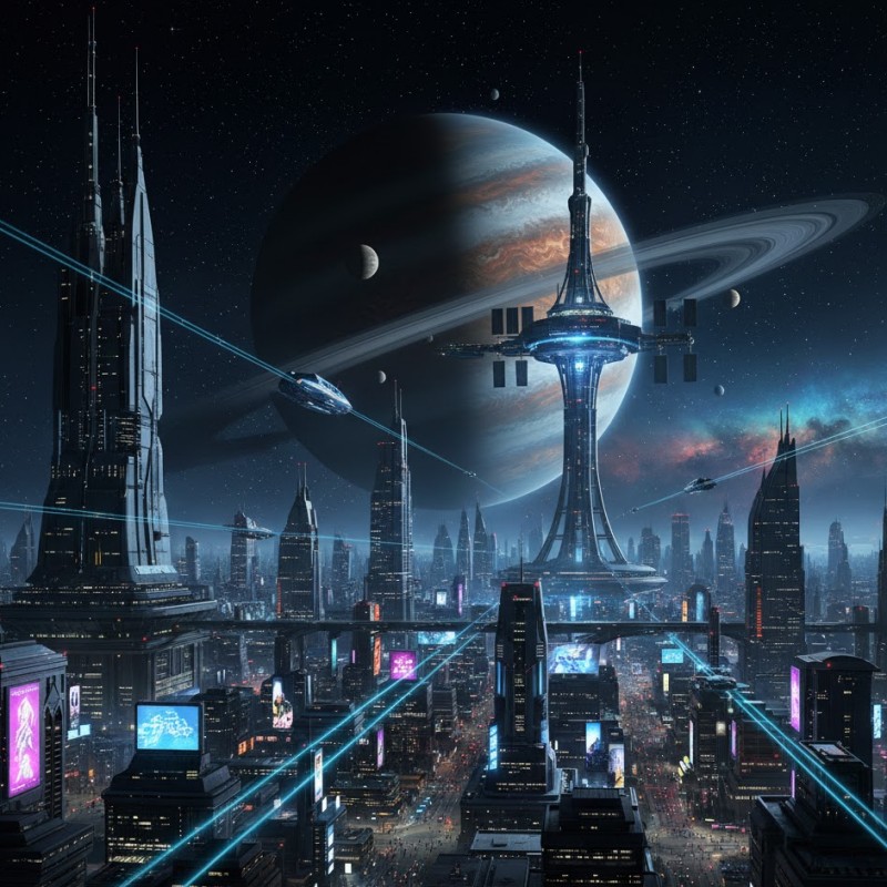 Hình nền không gian khoa học viễn tưởng  cho apple watch - mẫu 1