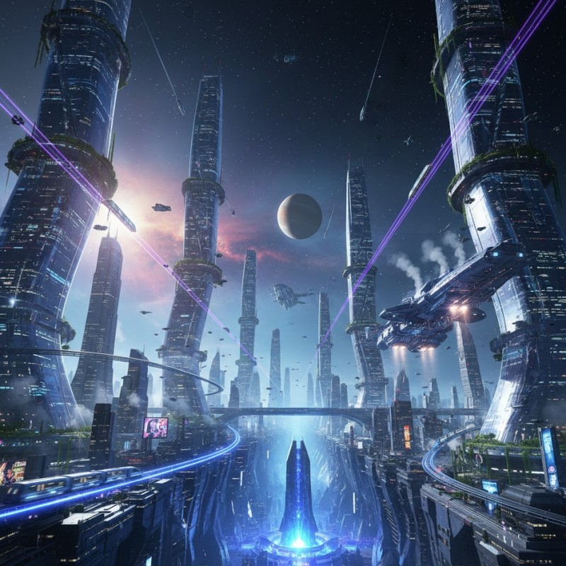 Hình nền không gian khoa học viễn tưởng  cho apple watch - mẫu 2