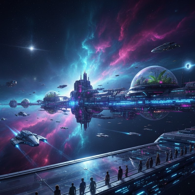 Hình nền không gian khoa học viễn tưởng  cho apple watch - mẫu 3