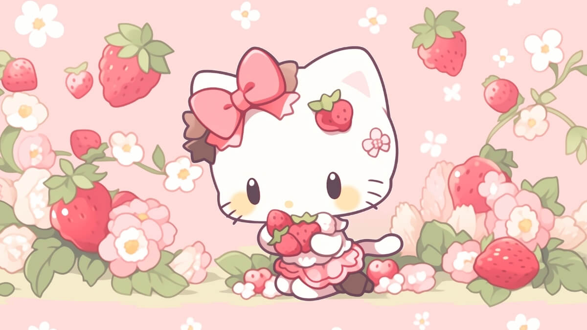 Hình nền Hello Kitty cute - mẫu 1