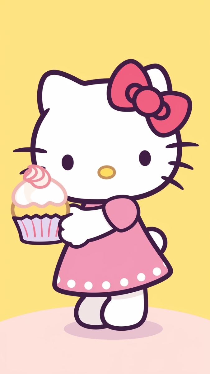 Hình nền Hello Kitty ngầu cho điện thoại