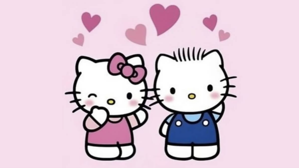 Hình nền Hello Kitty đôi