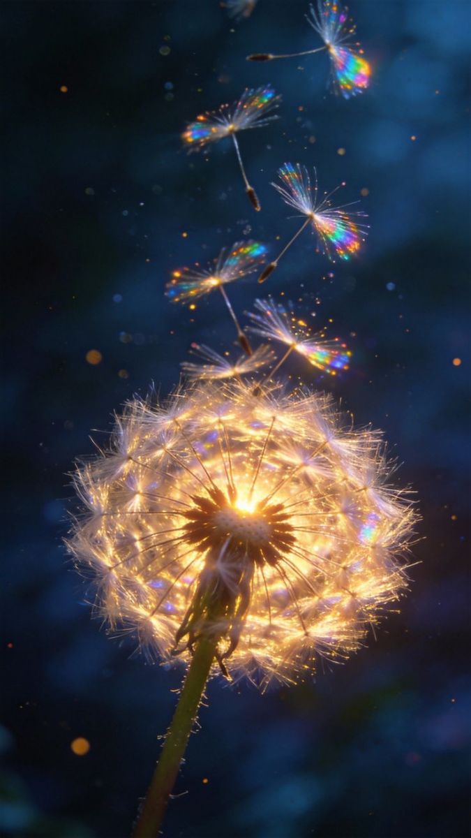 Hình nền hoa bồ công anh theo phong cách nghệ thuật - 2