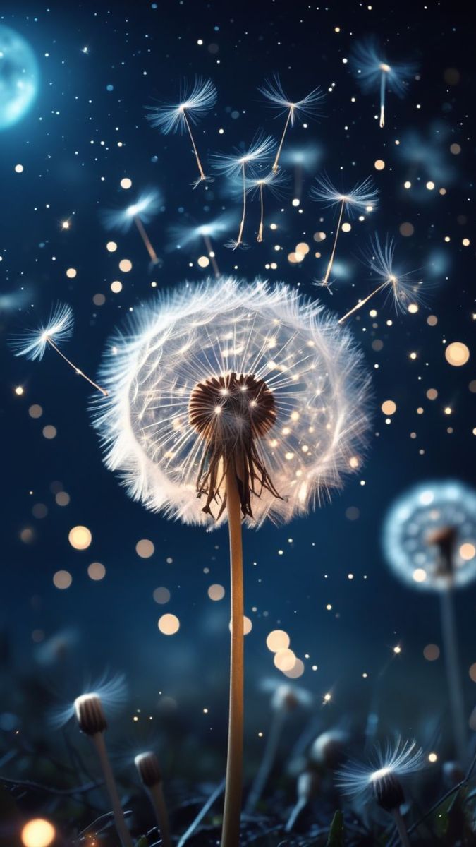 Hình nền hoa bồ công anh theo phong cách nghệ thuật - 3