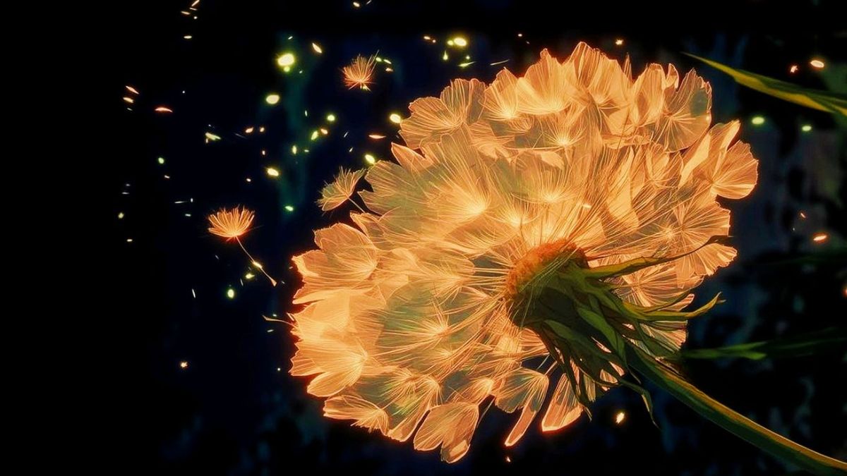 Hình nền hoa bồ công anh theo phong cách nghệ thuật - 7