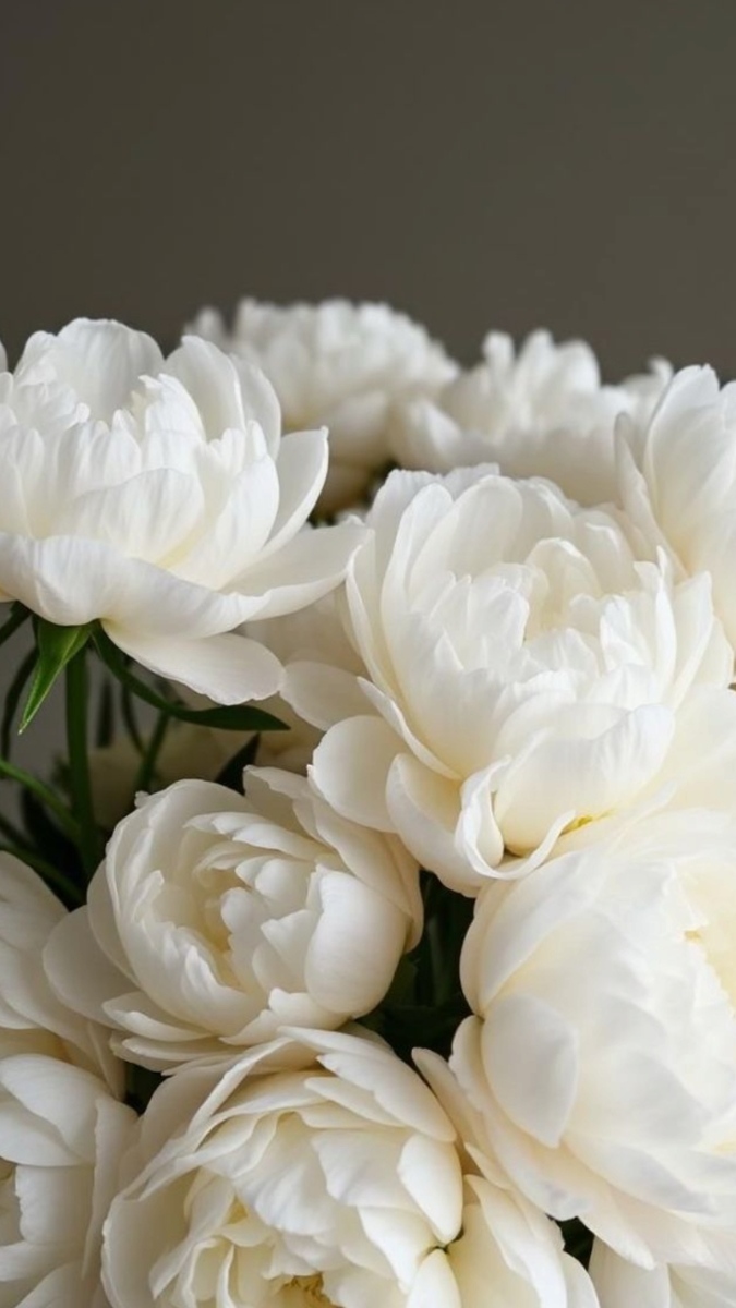 Hình nền hoa mẫu đơn trắng đại diện sự thanh lịch và bình yên - 2