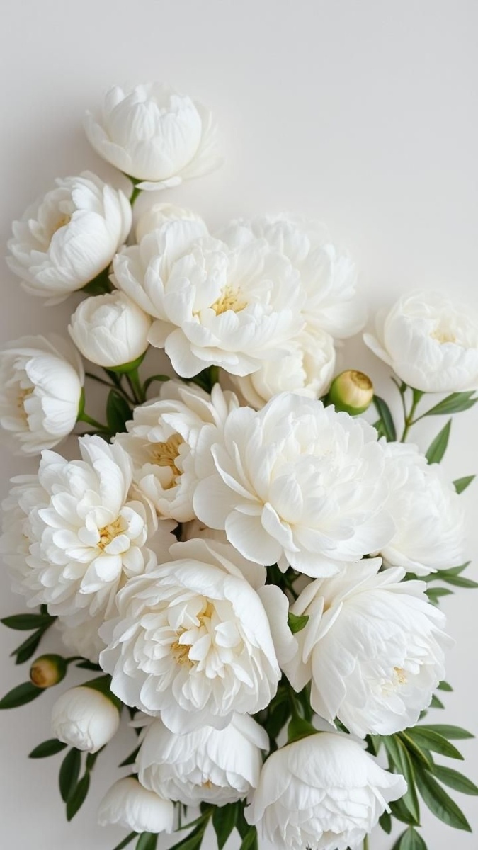 Hình nền hoa mẫu đơn trắng đại diện sự thanh lịch và bình yên - 6