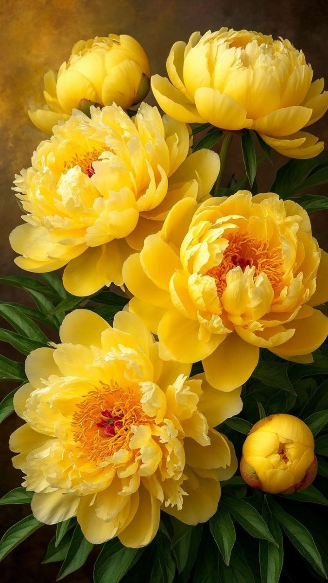 Hình nền hoa mẫu đơn vàng đại diện cho nhiệt huyết - 4