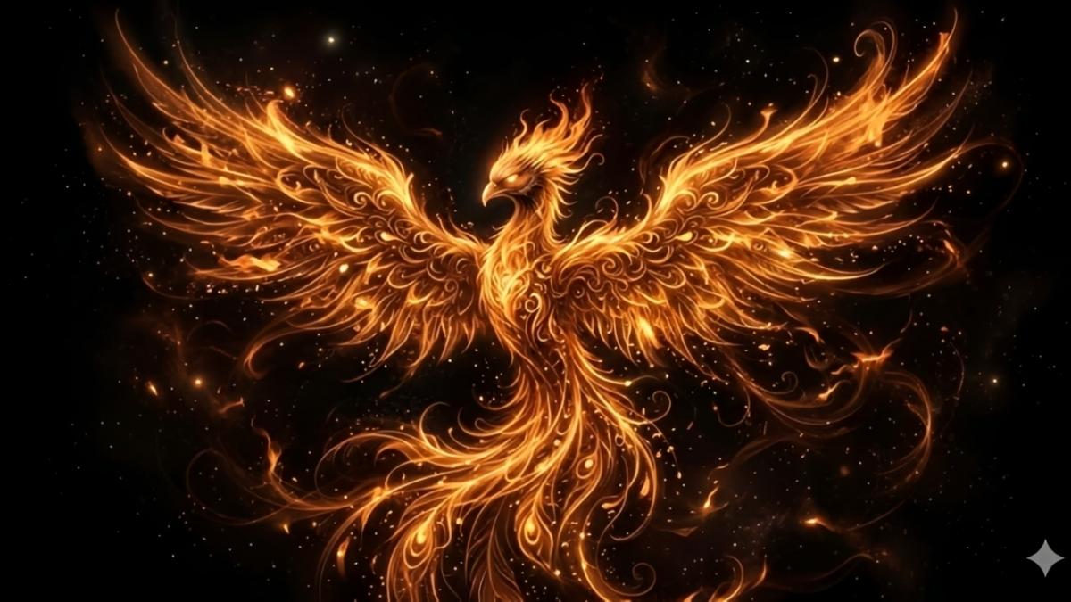 Hình nền phượng hoàng phong cách tối giản - 2