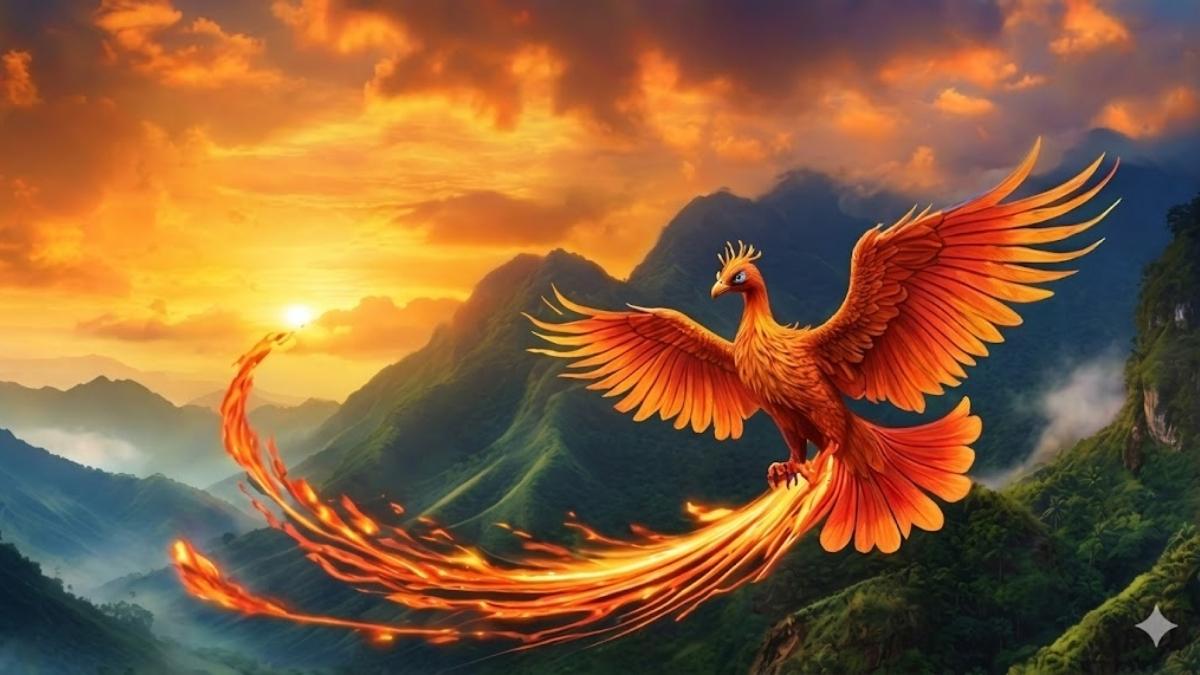 Hình nền phượng hoàng 3D - 1