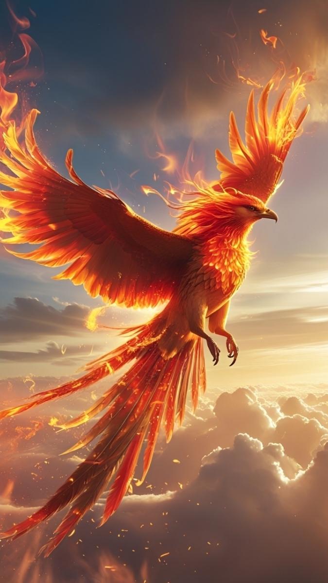 Hình nền phượng hoàng 3D - 6