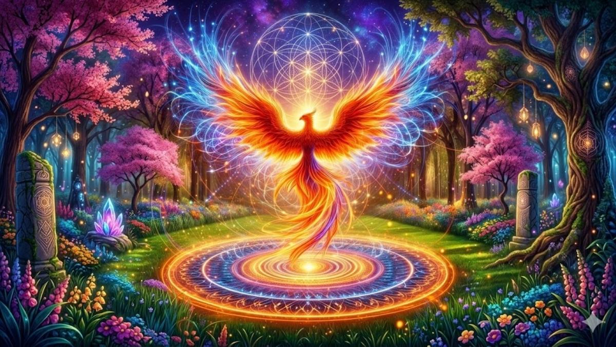 Hình nền phượng hoàng phong cách anime - 2