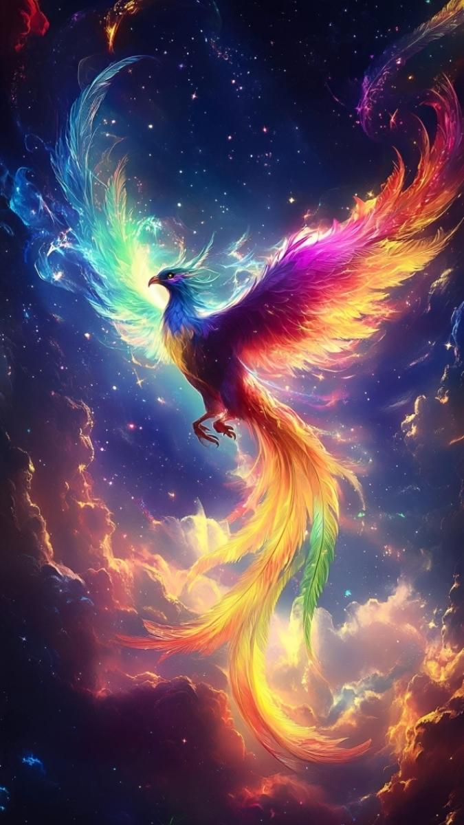 Hình nền phượng hoàng phong cách anime - 5