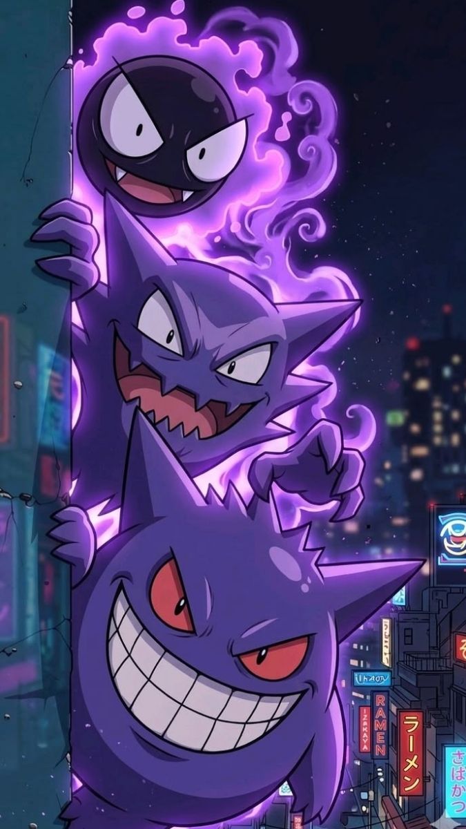 Hình nền Pokemon hệ ma Gengar huyền thoại - 1