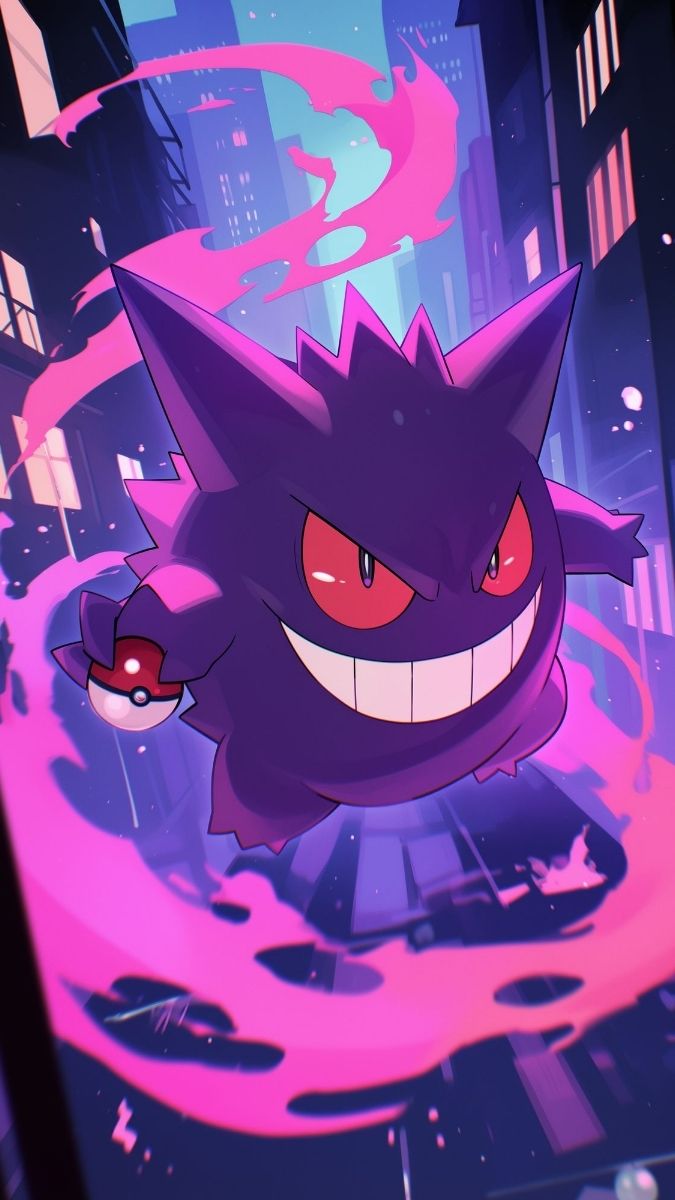 Hình nền Pokemon hệ ma Gengar huyền thoại - 2