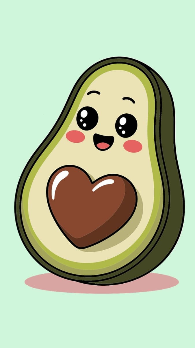 Hình nền quả bơ siêu cute - 1