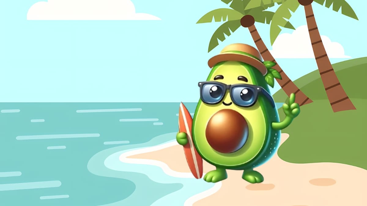 Hình nền quả bơ chibi cute - 7