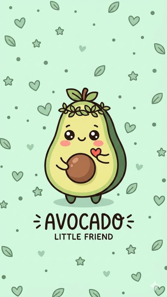 Hình nền quả bơ siêu cute - 3