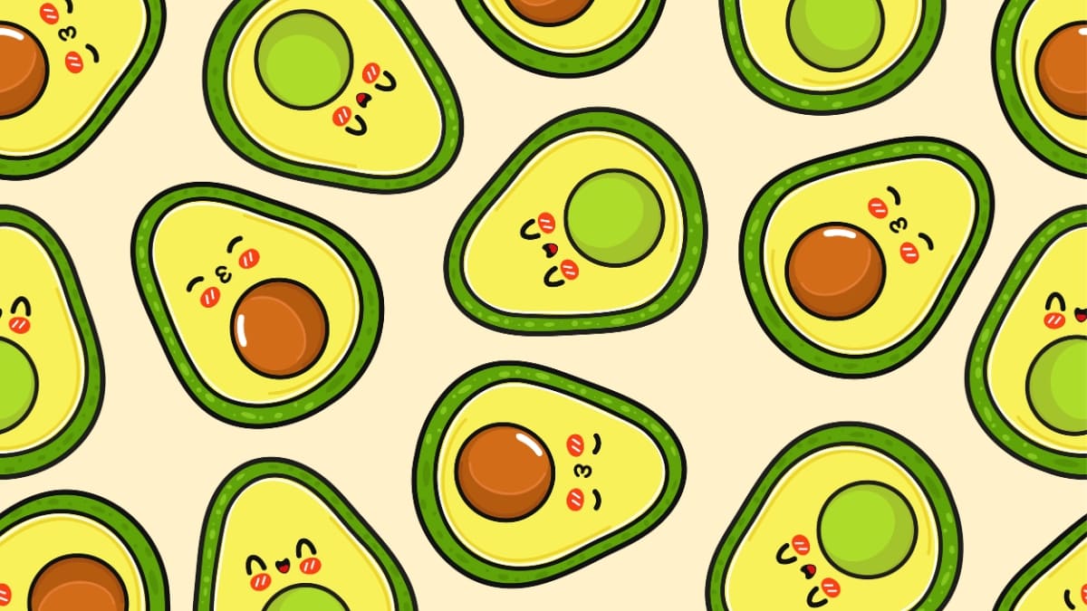 Hình nền quả bơ dạng pattern - 2