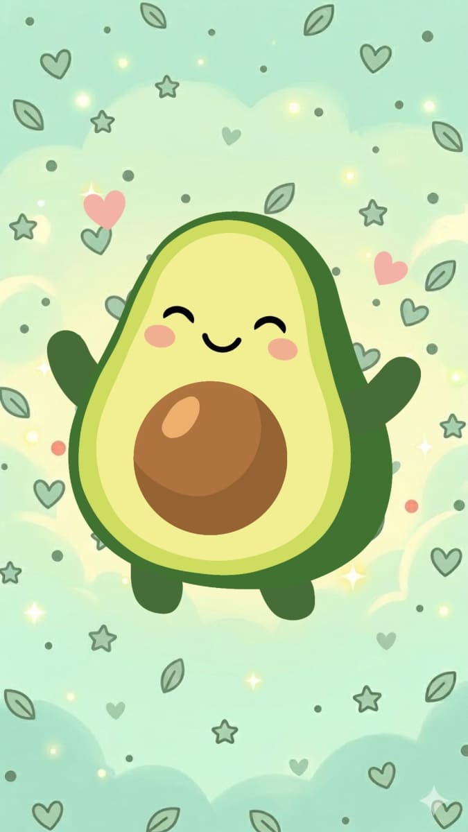 Hình nền quả bơ siêu cute - 4