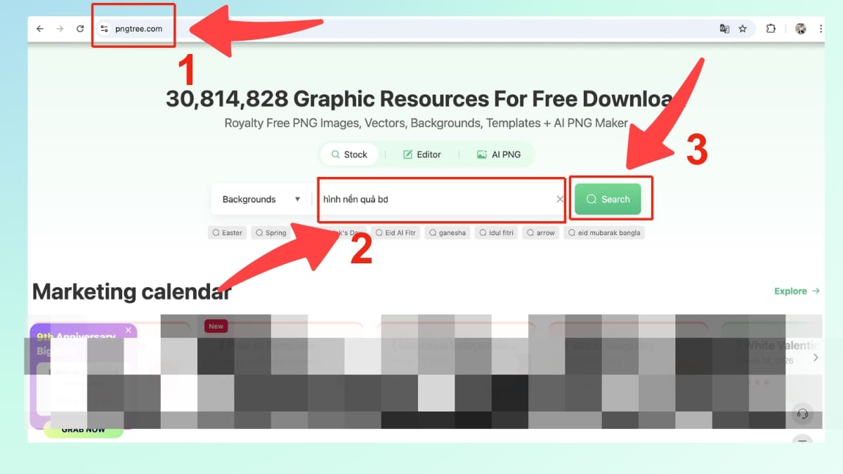 Hướng dẫn tải hình nền quả bơ chất lượng đơn giản -  bước 1