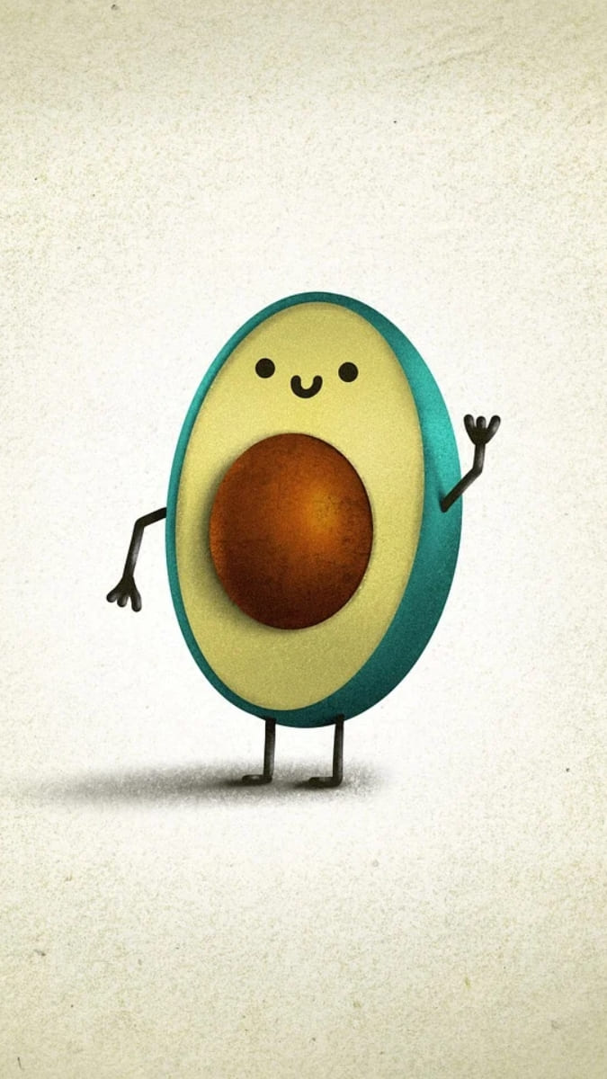 Hình nền quả bơ siêu cute - 8