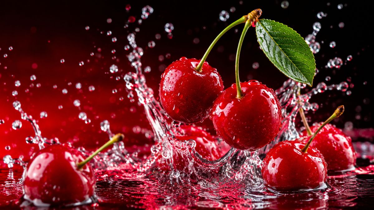 Hình nền cherry màu đỏ nổi bật - 3
