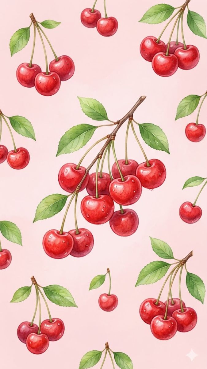 Hình nền cherry cute cho điện thoại - 1