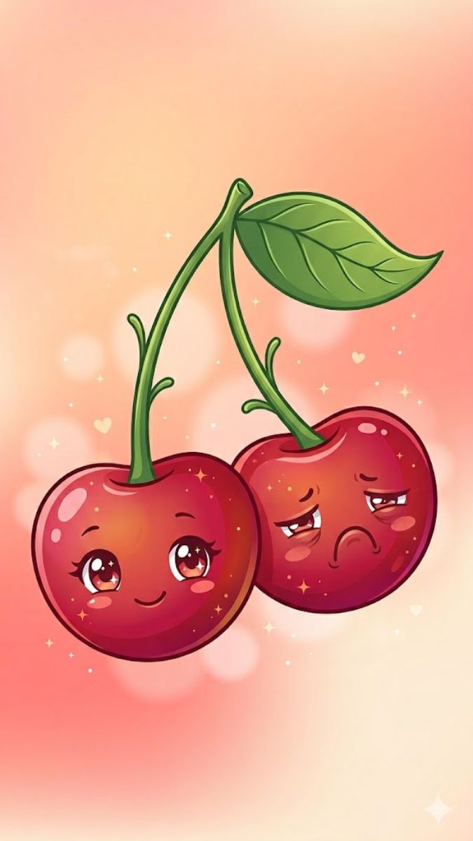 Hình nền cherry cute hoạt hình - 8