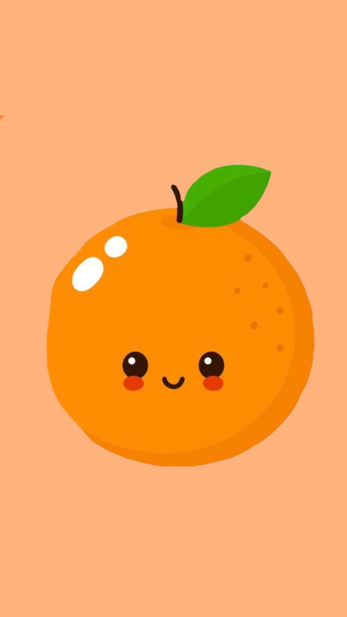 Hình nền quả quýt cute hoạt hình - 4