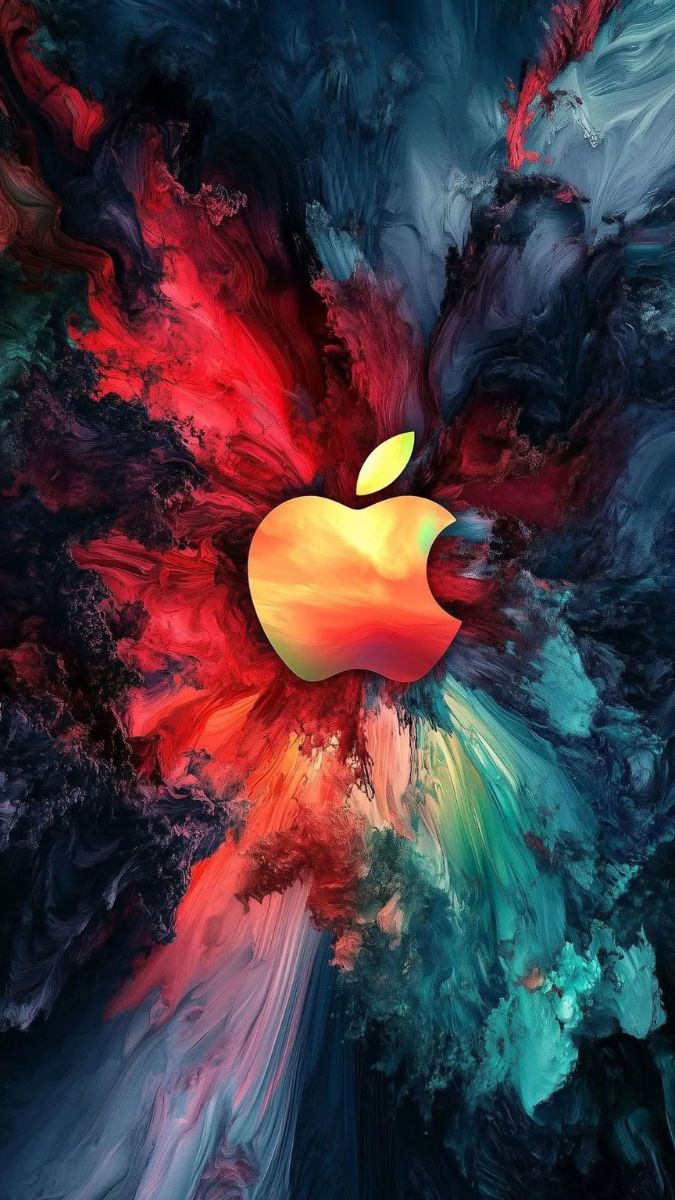 Hình nền quả táo iPhone 4K nghệ thuật, trừu tượng - 4