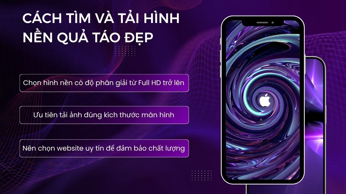 Cách tìm và tải hình nền quả táo đẹp chất lượng cao