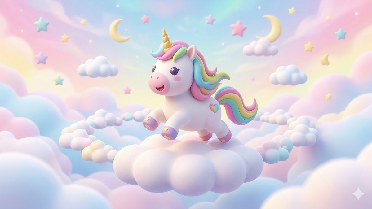 Hình nền Unicorn 3D - 1