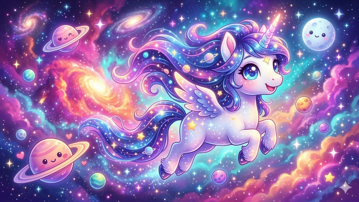 Hình nền Unicorn galaxy - 1