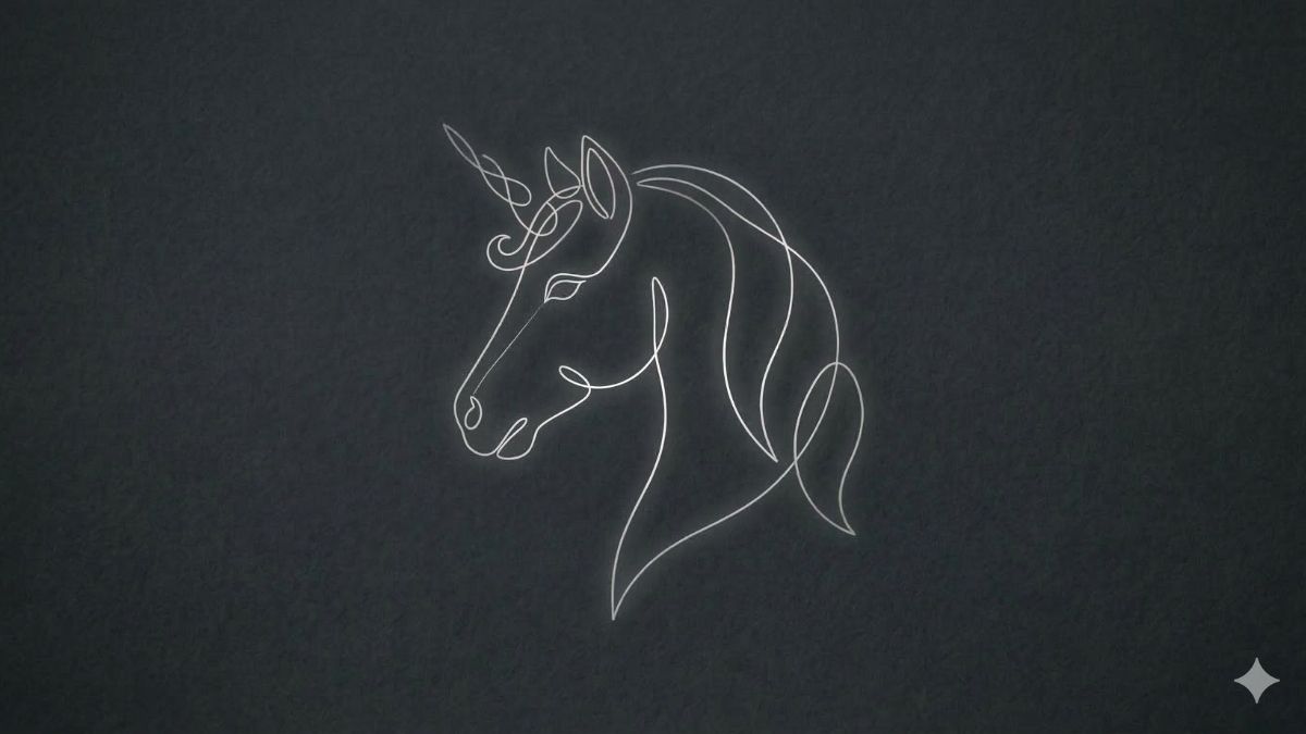 Hình nền Unicorn tối giản - 2