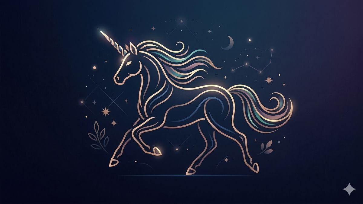 Hình nền Unicorn tối giản - 3