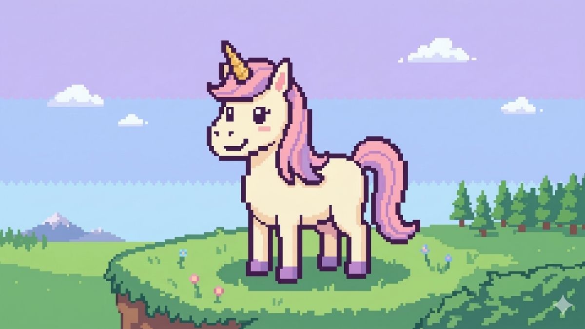 Hình nền Unicorn tối giản - 8