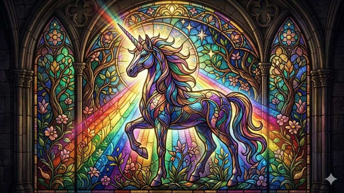 Hình nền Unicorn nghệ thuật - 4