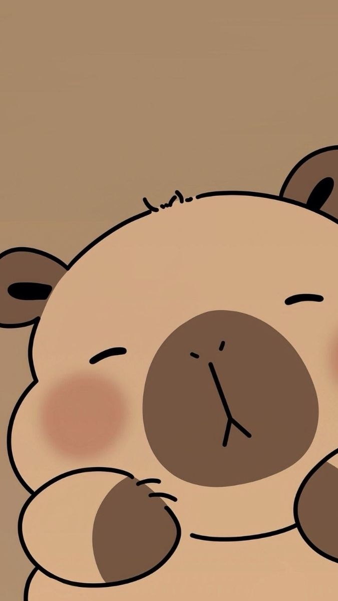 Hình nền capybara vô tri đáng yêu - 1