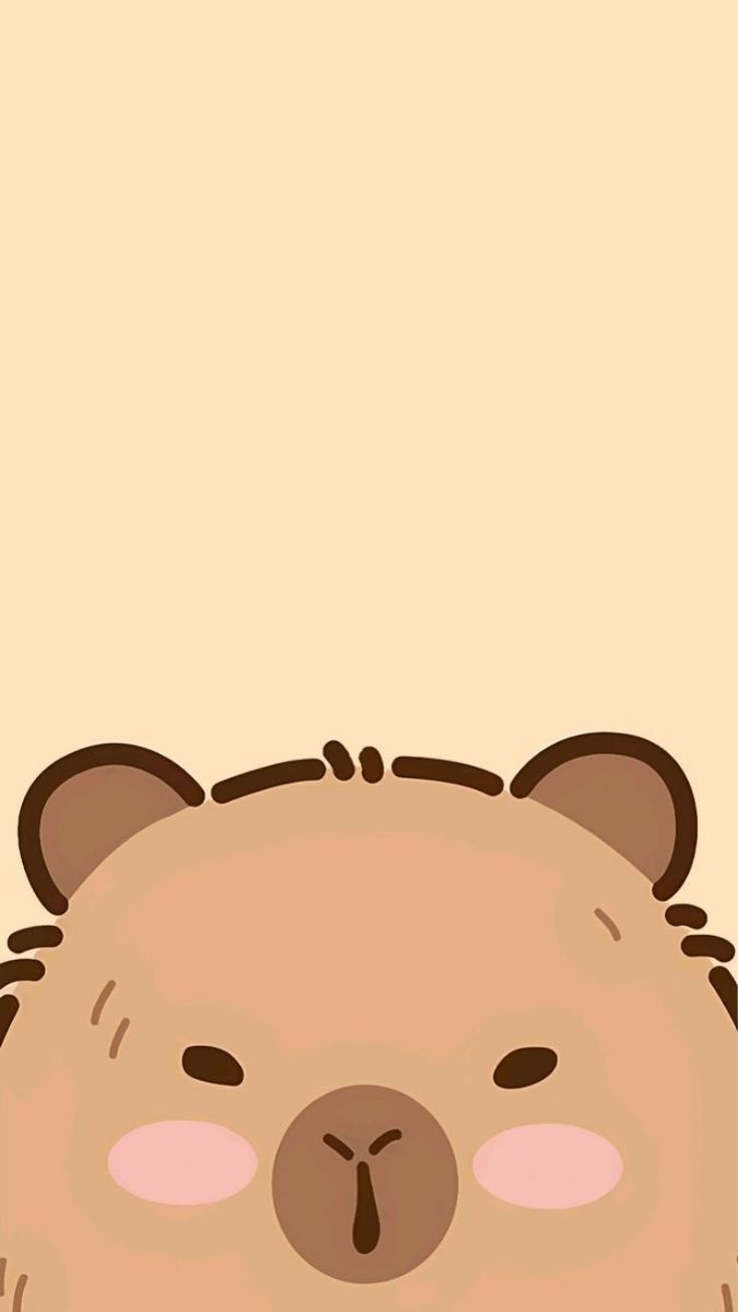 Hình nền capybara vô tri đáng yêu - 12