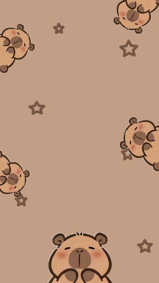 Hình nền capybara vô tri đáng yêu - 3