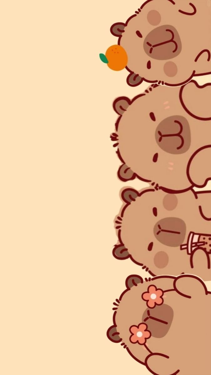 Hình nền capybara vô tri đáng yêu - 5