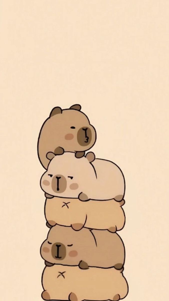 Hình nền capybara vô tri đáng yêu - 6