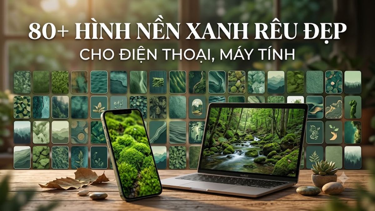 80+ Hình nền xanh rêu đẹp cho điện thoại, máy tính