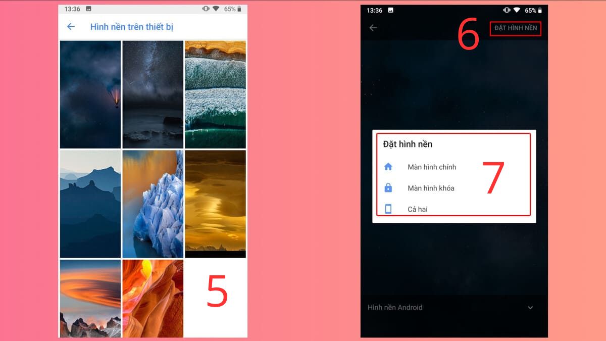 Hướng dẫn tải và cài đặt hình nền Xiaomi 17 Pro Max chủ đề - bước 3,4