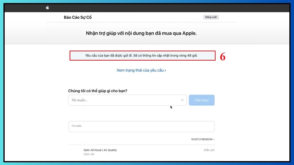 Hướng dẫn cách hoàn tiền trên App Store - bước 4