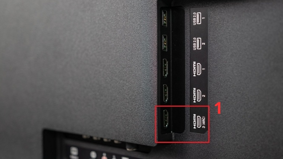 cách kết nối tivi Xiaomi với loa Kết nối qua cổng HDMI eARC - bước 1