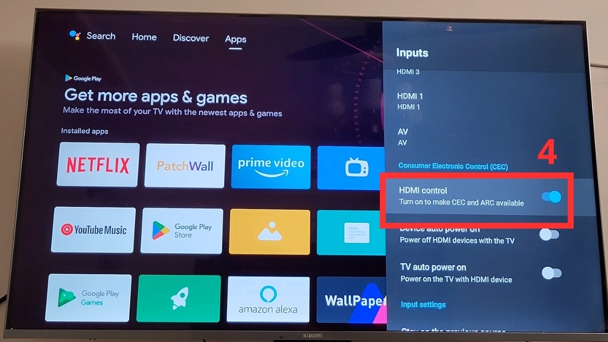 cách kết nối tivi Xiaomi với loa Kết nối qua cổng HDMI eARC - bước 2.2