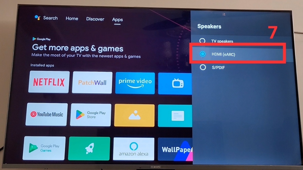 cách kết nối tivi Xiaomi với loa Kết nối qua cổng HDMI eARC - bước 3.2